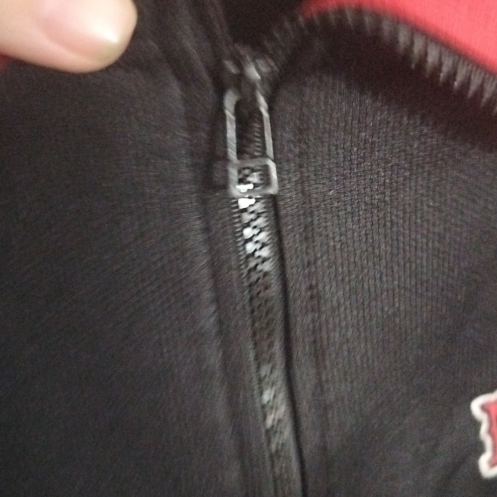 Men's Black and Red " Warm Up Jacket - Picture 3 of 15